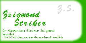 zsigmond striker business card